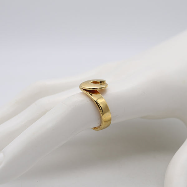 Dinh Van Paris Vintage Classic R14 Geometric Ring In Solid 18Kt Yellow Gold