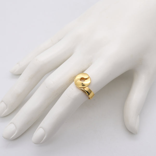 Dinh Van Paris Vintage Classic R14 Geometric Ring In Solid 18Kt Yellow Gold