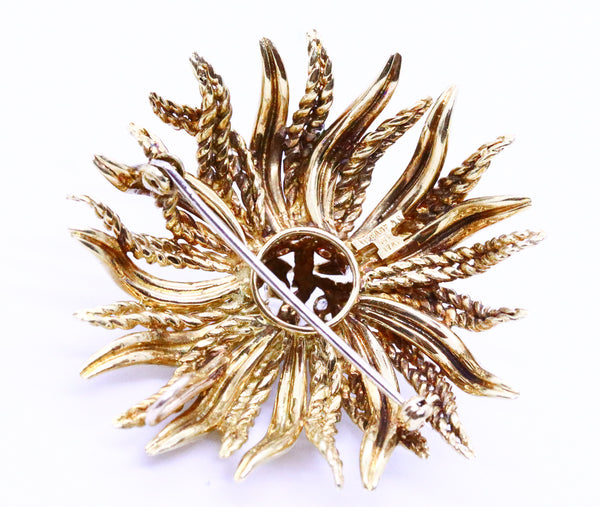 TIFFANY & CO. 18 KT YELLOW GOLD WITH DIAMONDS PIN BROOCH