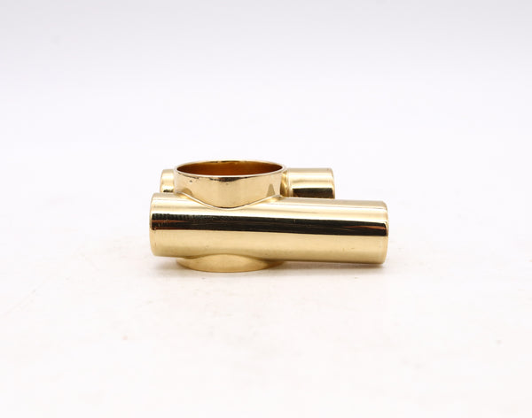 *Cartier Paris 1970 by Dinh Van rare geometric cocktail ring in 18 kt yellow gold