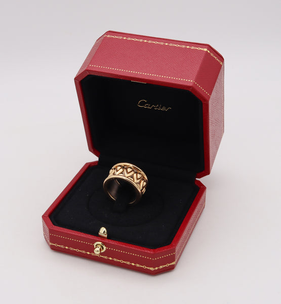 Cartier Paris Rare Tanjore Band Ring In Two Tones Of 18Kt Gold