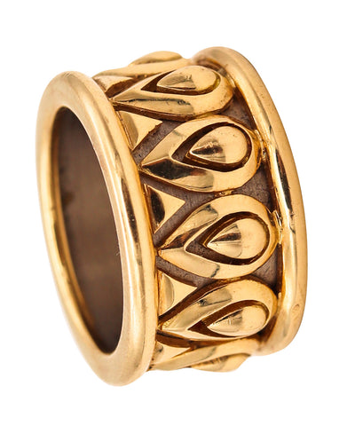 Cartier Paris Rare Tanjore Band Ring In Two Tones Of 18Kt Gold