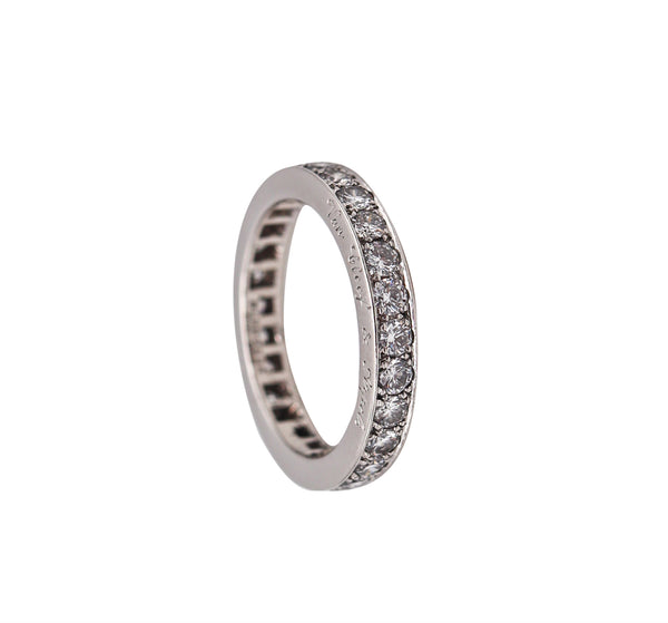 -Van Cleef & Arpels Paris Eternity Ring In Platinum With 1.40 Ctw In VVS Diamonds