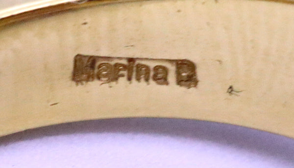 MARINA B. 18 KT AND PLATINUM DIAMONDS AMETHYST & CITRINE RING