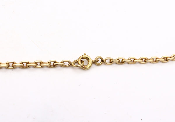 *Dinh Van 1970 Paris very rare Prototype of long sautoir necklace in 18 kt yellow gold