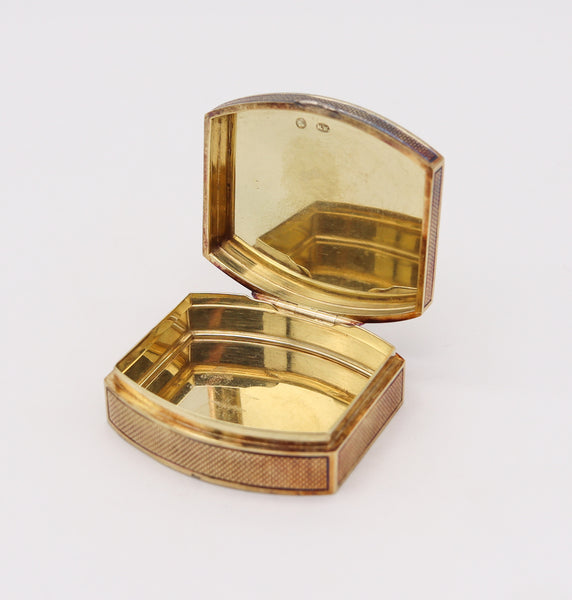 Henrik Wigström 1908 Russia Saint Petersburg Enameled Snuff Box In 14Kt Yellow Gold