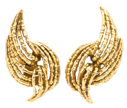 LALAOUNIS VERY RARE 1960 VINTAGE EARRINGS IN 18 KT GOLD