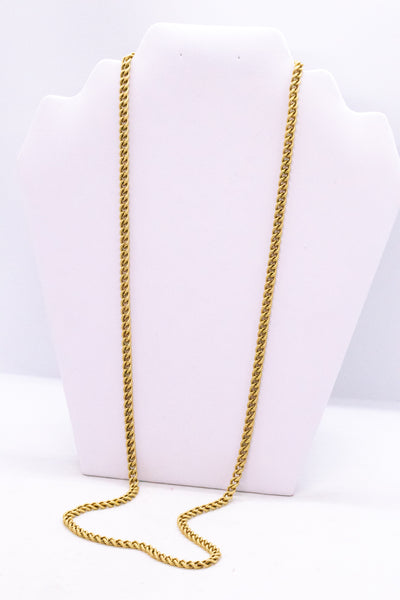 CHAUMET PARIS 18 KT GOLD TEXTURED LONG CHAIN