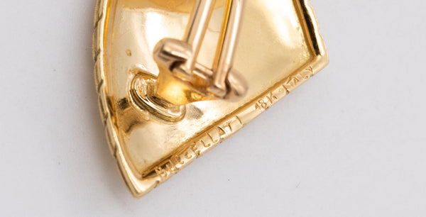 *Buccellati Milano geometric woven earrings in textured 18 kt yellow gold