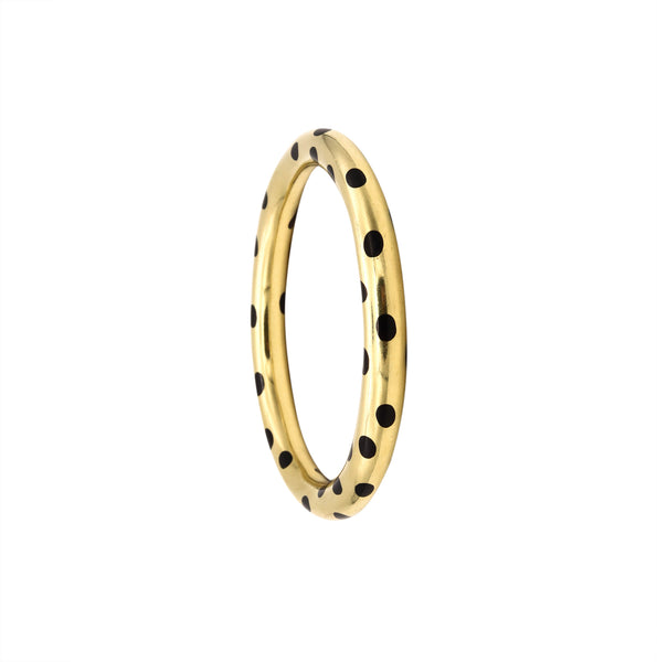 -Tiffany & Co. 1975 By Angela Cummings Dots Bangle In 18Kt Gold With Black Jade