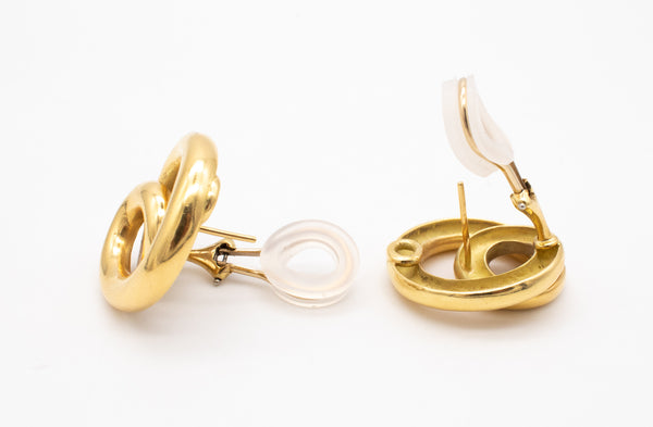 *Angela Cummings 1990 Studios Swirls circles earrings in solid 18 kt yellow gold