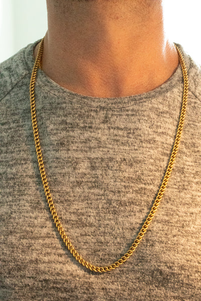 CHAUMET PARIS 18 KT GOLD TEXTURED LONG CHAIN