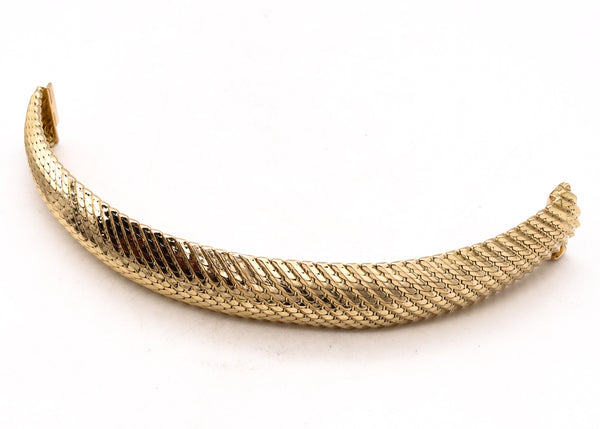 *Tiffany & Co. France 1960 by L’Enfant rare 18 kt gold mesh bracelet bangle