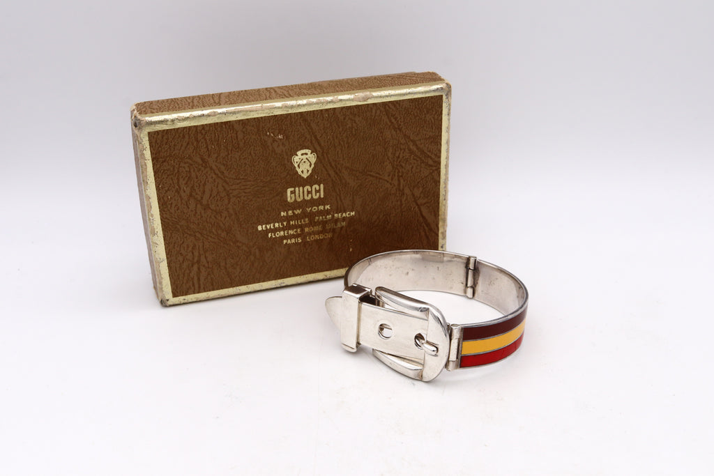 Tiffany & Co. 1935 Belt Buckle Bracelet In 14Kt Gold Platinum With - Ruby  Lane