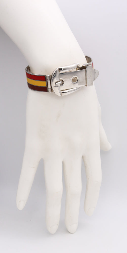 Vintage 18 Karat Yellow Gold Mesh Belt Buckle Bracelet – Van Rijk