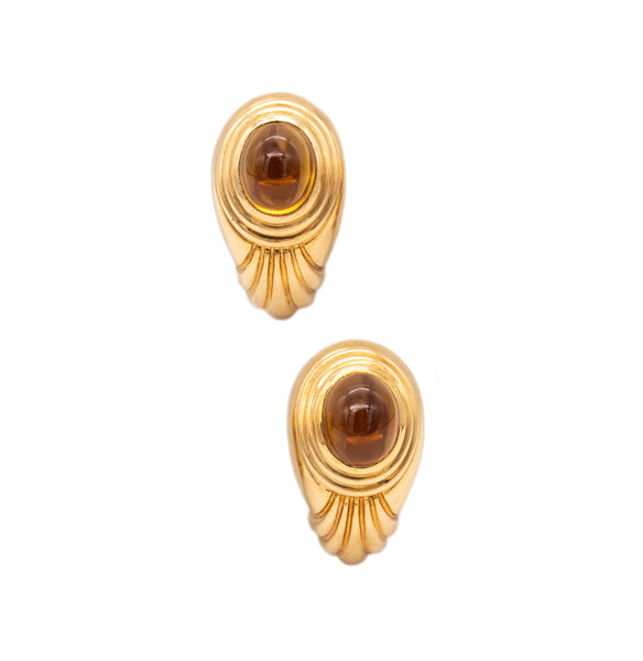 Boucheron Paris Jaipur Earrings In 18Kt Yellow Gold With 6 Cts In Citrines