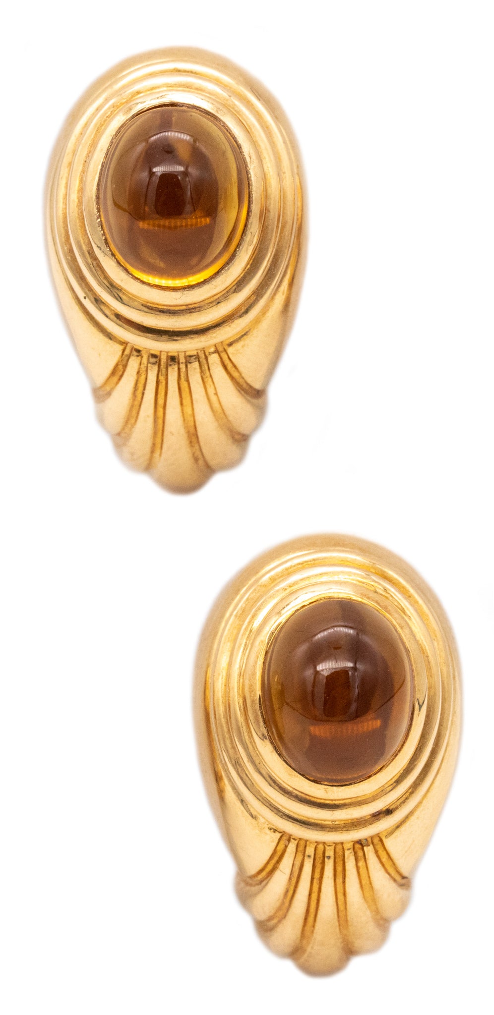 Boucheron Paris Jaipur Earrings In 18Kt Yellow Gold With 6 Cts In Citrines