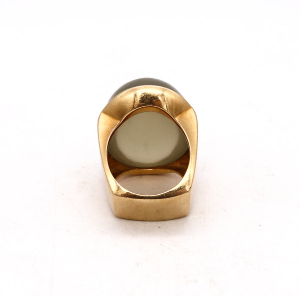 Linda Joslin 18Kt Yellow Gold Cocktail Ring With 55.65 Cts Moonstone