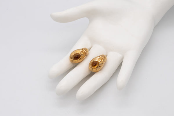 Boucheron Paris Jaipur Earrings In 18Kt Yellow Gold With 6 Cts In Citrines