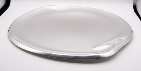 ELSA PERETTI FOR TIFFANY & CO. VERY RARE .925 STERLING SILVER THUMBPRINT LARGE TRAY