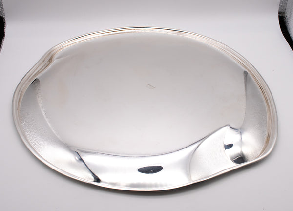 ELSA PERETTI FOR TIFFANY & CO. VERY RARE .925 STERLING SILVER THUMBPRINT LARGE TRAY