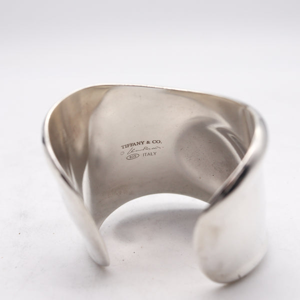 -Tiffany Co 1978 By Elsa Peretti Rare Vintage Medium Right Bone Cuff In Sterling Silver