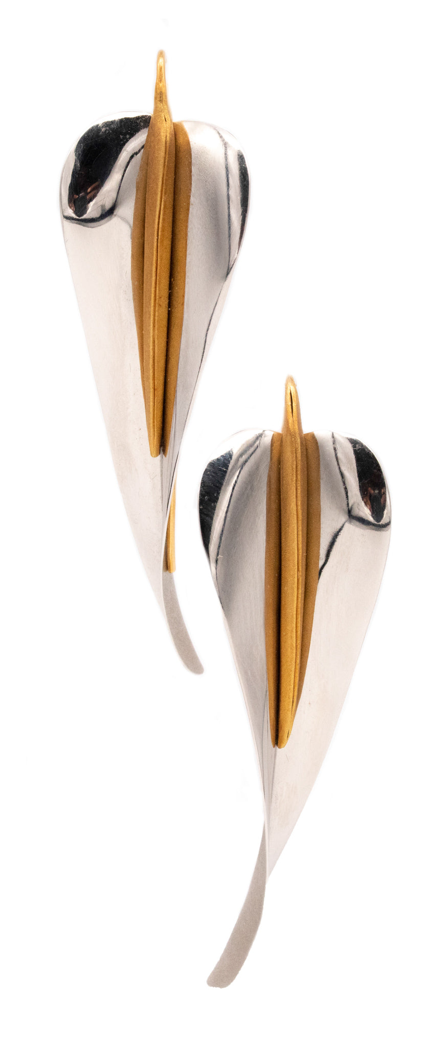 Michael Good Calla Lily Drop Earrings In Platinum And 18Kt Yellow Gold