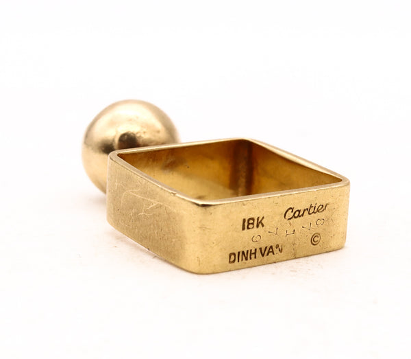 Cartier Dinh Van 1968 Paris 18Kt Yellow Gold Rare Geometric Ball Ring