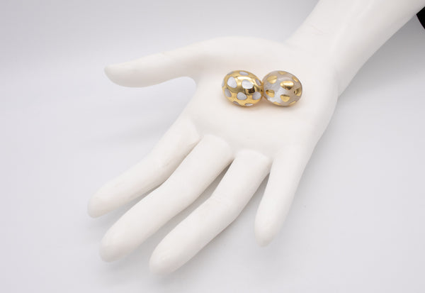 Tiffany And Co. 1970 By Angela Cummings Polka Dots Earrings In 18Kt Yellow Gold With White Nacre