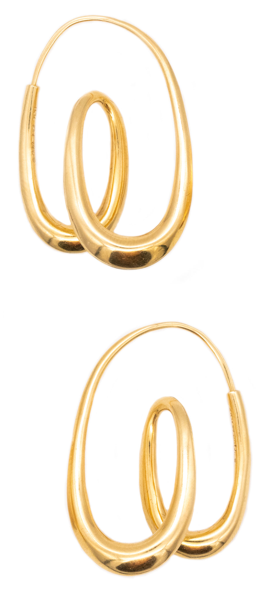 *Michael Good Baroque aerodynamic twisted ear drops in 18 kt yellow gold