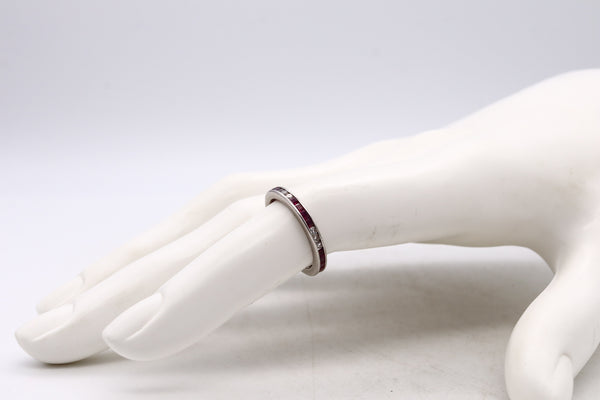 *Art Deco 1930 Platinum eternity band with diamonds and rubies stations