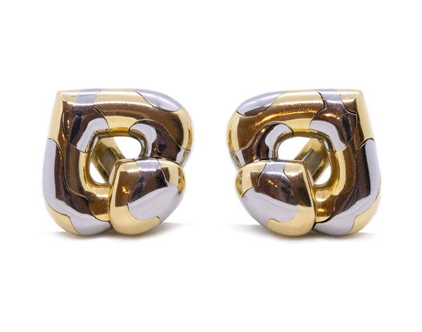 Marina B. Milan Pardy Clips Earrings In Two Tones Of 18Kt Gold