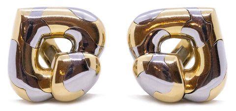 Marina B. Milan Pardy Clips Earrings In Two Tones Of 18Kt Gold