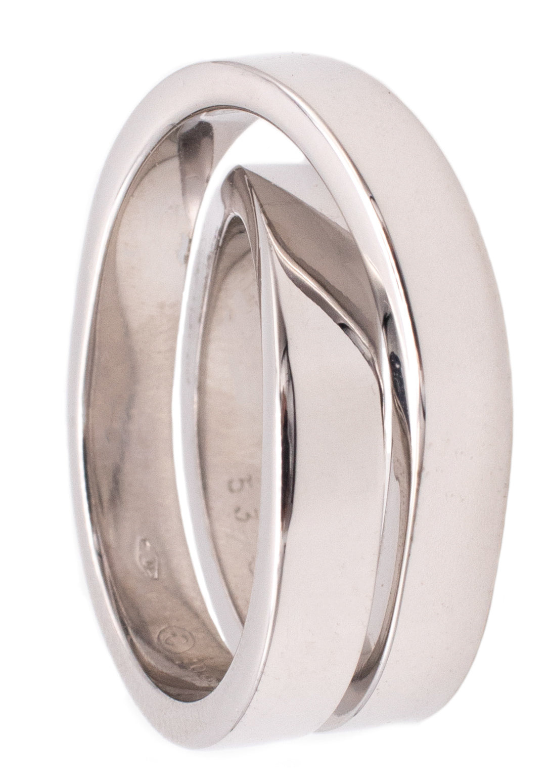 Cartier Paris Modern Nouvelle Bague Twisted Ring In Solid 18Kt White Gold
