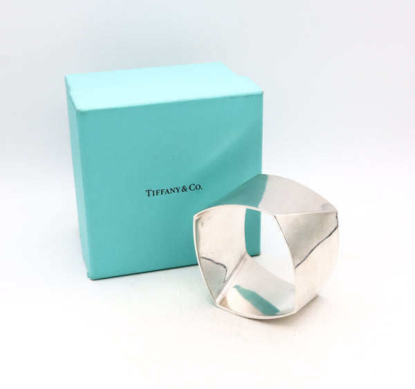 -Tiffany & Co. Frank Gehry Massive Torque Bangle Bracelet In .925 Sterling Silver