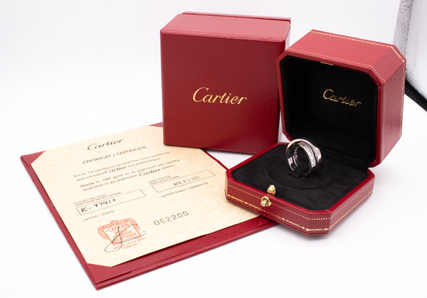 Cartier Paris Nouvelle Crossover Ring In 18Kt White Gold With 1 Cts Of VVS Diamonds