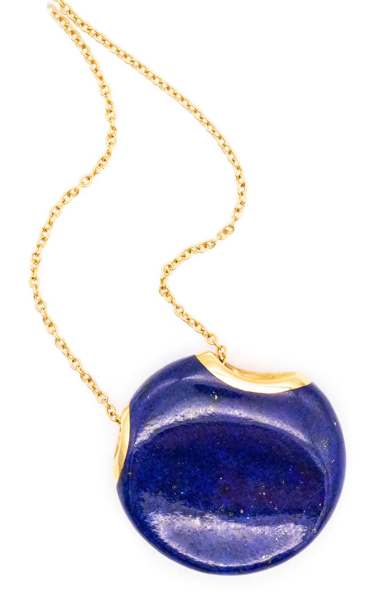 *Tiffany by Elsa Peretti Touchstone necklace in 18 kt yellow gold with lapis lazuli