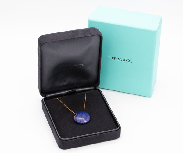 *Tiffany & Co. by Elsa Peretti Touchstone necklace in 18 kt yellow gold with lapis lazuli