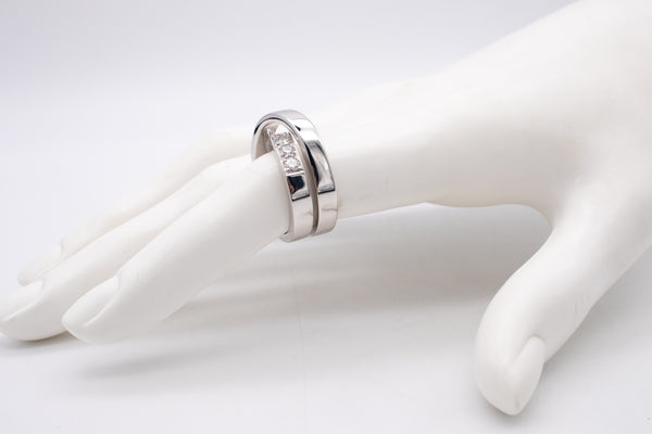 Cartier Paris Nouvelle Crossover Ring In 18Kt White Gold With 1 Cts Of VVS Diamonds