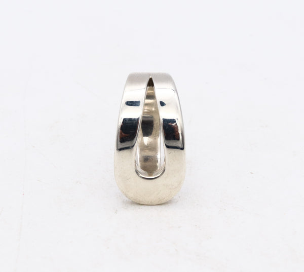 *Tiffany & Co. 1973 Don Berg rare geometric loop Ring in solid .925 sterling silver