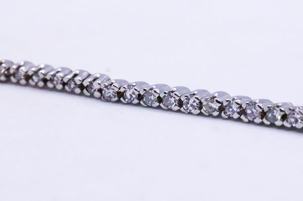 UNOAERRE 14 KT WHITE GOLD DIAMONDS TENNIS BRACELET