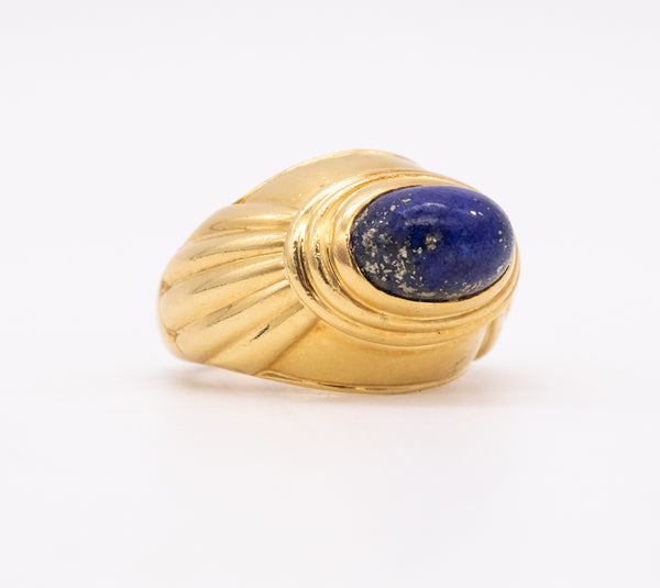 Boucheron Paris Jaipur Cocktail Ring In 18Kt Yellow Gold With 3 Cts Lapis Lazuli