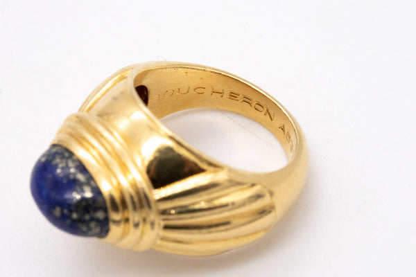 Boucheron Paris Jaipur Cocktail Ring In 18Kt Yellow Gold With 3 Cts Lapis Lazuli