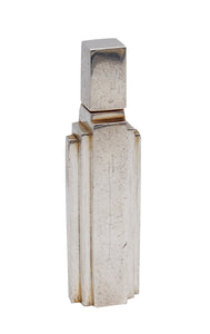 -Jean Louis Scherrer Art Deco Skyscraper Perfume Bottle In .925 Sterling Silver