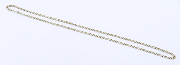 CUBAN LINK 18 KT YELLOW GOLD SOLID CHAIN VINTAGE