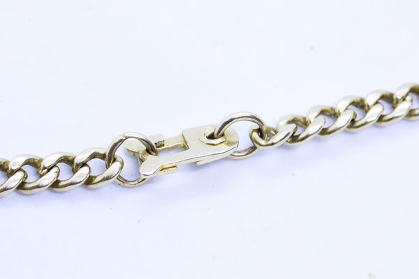CUBAN LINK 18 KT YELLOW GOLD SOLID CHAIN VINTAGE