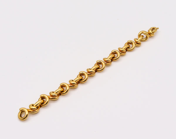 -Van Cleef Arpels 1970 Paris Twisted Links Bracelet In 18 Kt Yellow Gold