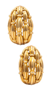 TIFFANY & CO. SIGNATURE SERIES COLLECTION EARRINGS IN 18 KT YELLOW GOLD