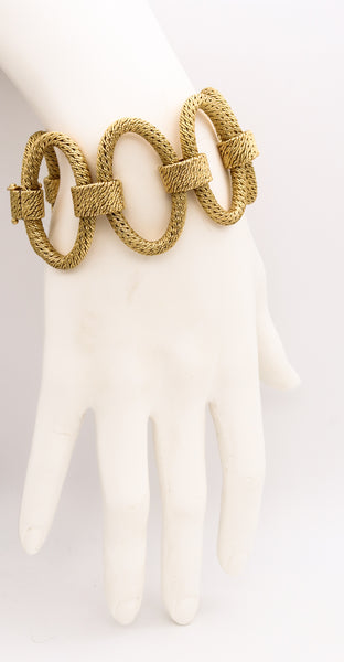 *Patek Philippe 1970 Paris by George L'Enfant Paillette braided bracelet in solid 18 kt yellow gold