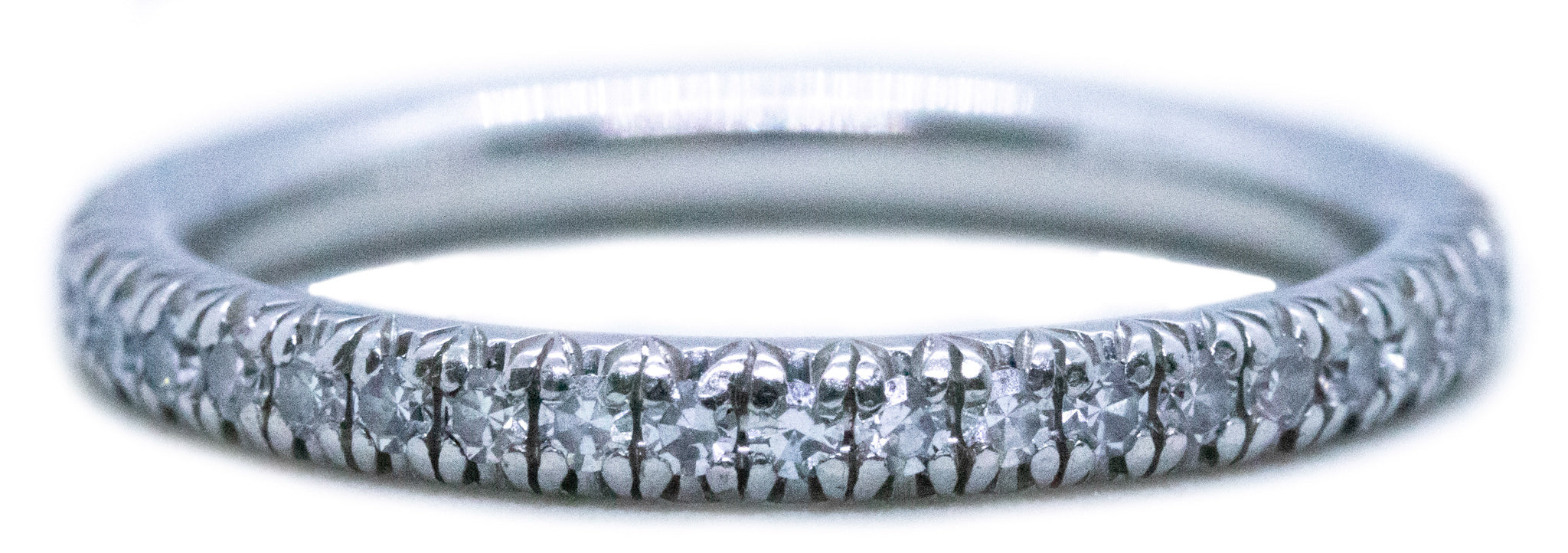 MARISA PERRY ETERNITY PLATINUM RING WITH VS DIAMONDS